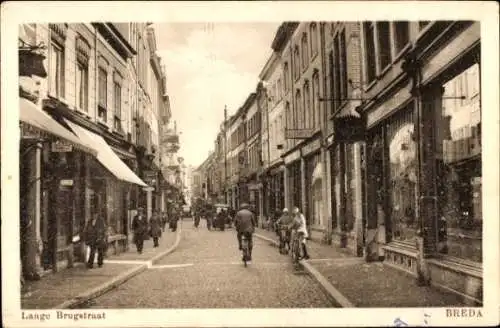 Ak Breda Nordbrabant Niederlande, Lange Brugstraat