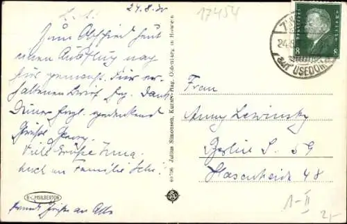 Ak Ostseebad Zinnowitz auf Usedom, Am Strand