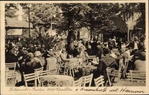 Ak Hannover in Niedersachsen, Cafe Kröpcke, Teilansicht Garten