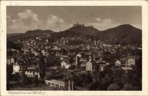 Ak Lutherstadt Eisenach in Thüringen, Gesamtansicht, Wartburg