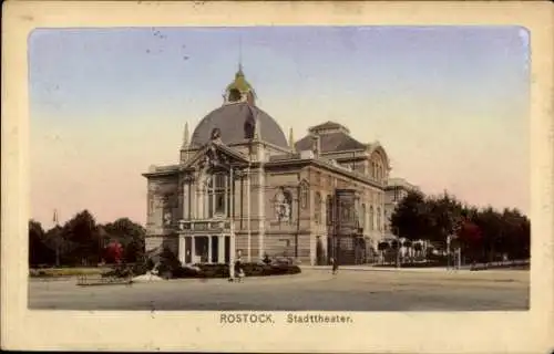 Ak Hansestadt Rostock, Stadttheater