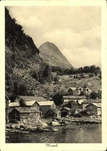 Ak Merok Geiranger Norwegen, Teilansicht