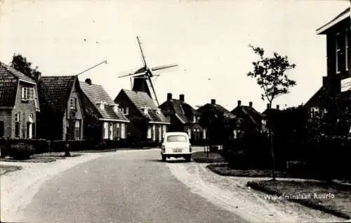 Ak Ruurlo Gelderland, Wilhelminalaan, Molen