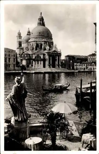 Ak Venezia Venedig Veneto, Kirche della Salute, Gondel