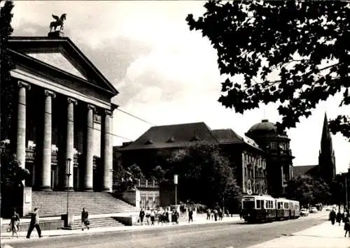 Ak Poznań Posen, Fredry Straße, Straßenbahn