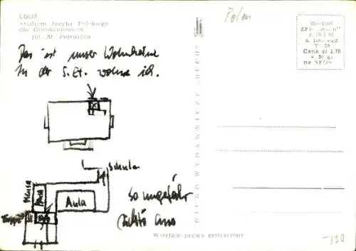 Ak Łódź Lodz Lodsch Polen, Studium Języka Polskiego dla Obcokrajowców