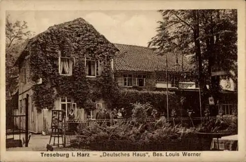 Ak Treseburg Thale im Harz, Deutsches Haus