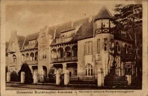 Ak Brunshaupten Arendsee Kühlungsborn, Hermann Johanna Kindererholungsheim