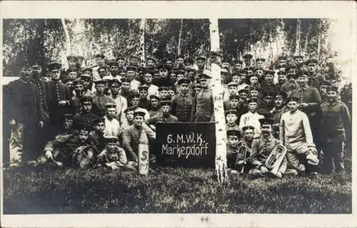 Foto Ak Markendorf Jüterbog, 6. Minen-Werfer Ers. Kompagnie, Deutsche Soldaten in Uniform