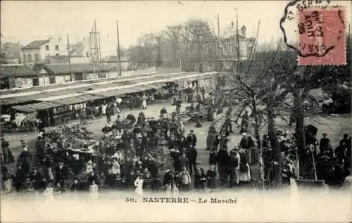 CPA Nanterre Hauts de Seine, Le Marché