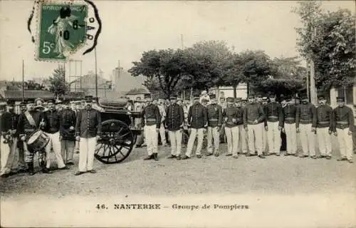 CPA Nanterre Hauts de Seine, Groupe de Pompiers