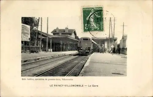 Ak Villemomble Le Raincy Seine Saint Denis, Gare