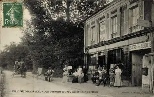 Ak Les Coudreaux Seine Saint Denis, Faisan Dore, Maison Fournier