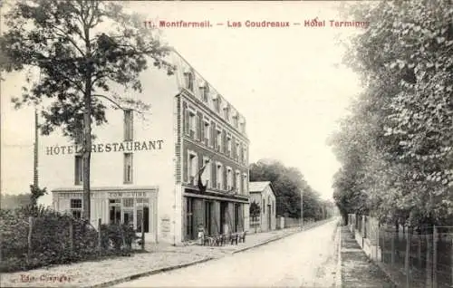 Ak Montfermeil Les Coudreaux Seine Saint Denis, Hotel Terminus