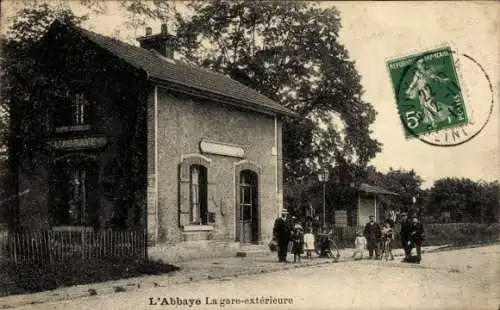 Ak Abbaye, Bahnhof Außenansicht