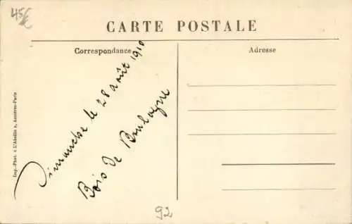 Ak Suresnes Hauts de Seine, Mont Valérien,  Eingang zum Bois de Boulogne.