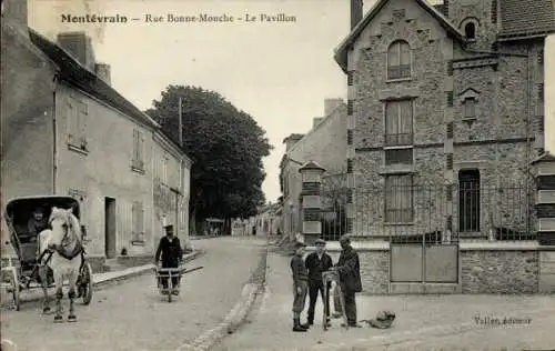 Ak Montévrain Seine et Marne,  Rue Bonne-Mouche, Le Pavillon.