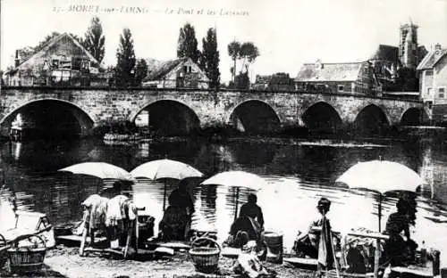 Ak Moret sur Loing Seine et Marne, Brücke über die Lavesses