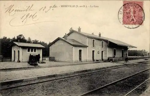 CPA Méréville Essonne, Gare