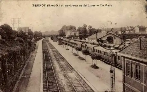 Ak Brunoy Essonne, Bahnhof