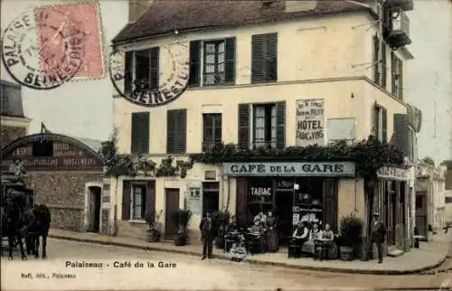 Ak Palaiseau Essonne, Neff, Cafe de la Gare, Hotel, Tabac, Vins