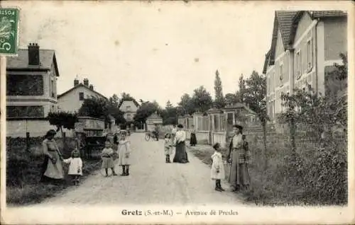 Ak Gretz Seine et Marne, Avenue de Presles