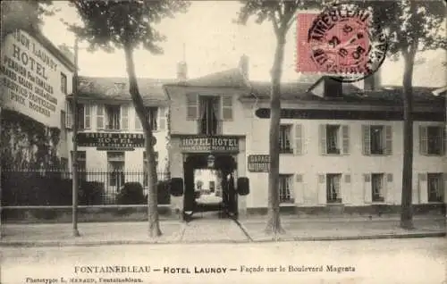 Ak Fontainebleau Seine et Marne, Hôtel Launoy