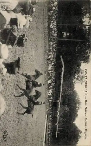 CPA Fontainebleau Seine et Marne, Raid National Militaire Hippique