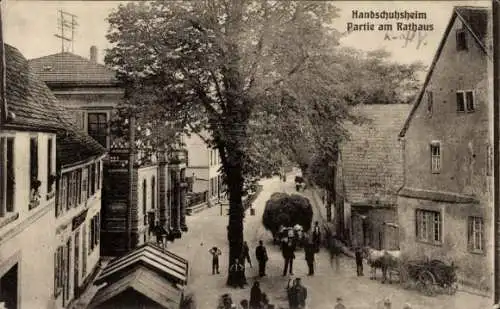 Ak Handschuhsheim Heidelberg am Neckar, Am Rathaus