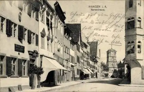 Ak Wangen im Allgäu, Blick in die Herrenstraße