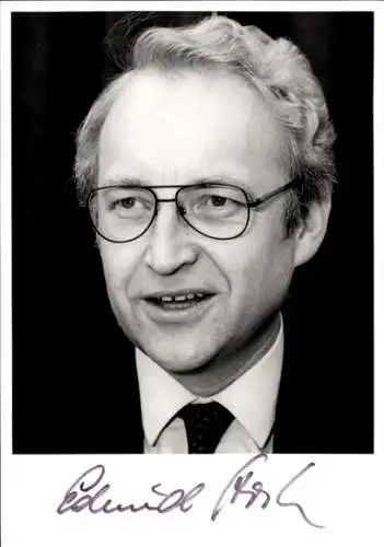 Foto Politiker Edmund Stoiber, Ministerpräsident des Freistaates Bayern, Autogramm