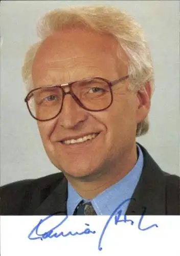 Foto Politiker Edmund Stoiber, Ministerpräsident des Freistaates Bayern, Autogramm