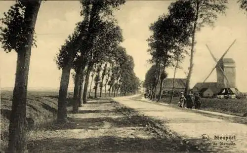 Ak Nieuport Nieuwpoort Westflandern, Route de Dixmude