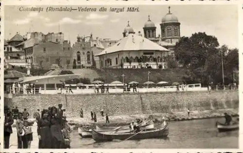 Ak Constanța Konstanza Rumänien, Teilansicht, Blick vom Wasser aus