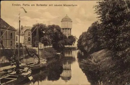 Ak Emden in Ostfriesland, Boltentor, Wasserturm