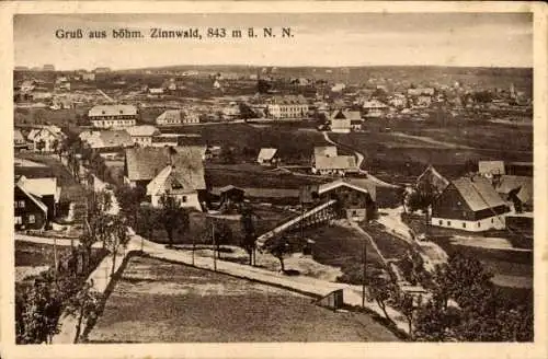 Ak Cínovec Böhmisch Zinnwald Dubí Eichwald Region Aussig, Gesamtansicht