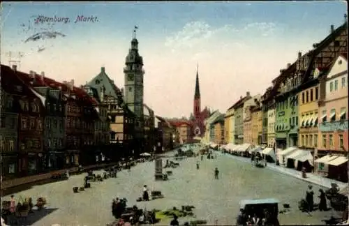 Ak Altenburg in Thüringen, Markt, Kirche