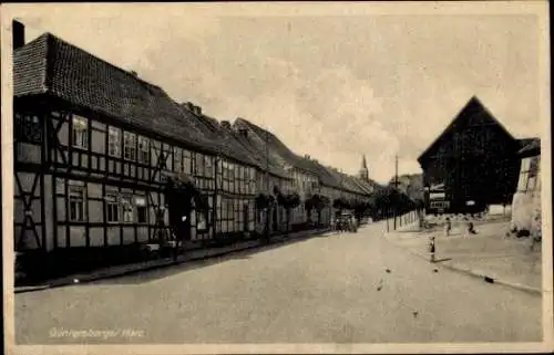 Ak Güntersberge Harzgerode am Harz, Straße, Häuser