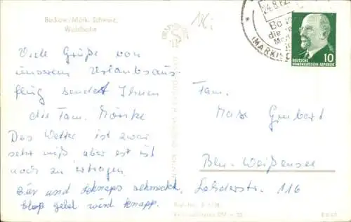 Ak Buckow in der Märkischen Schweiz, Waldbahn