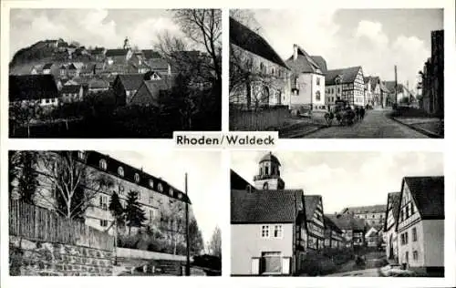 Ak Rhoden Waldeck Diemelstadt Hessen, Stadtbild, Straßenansichten