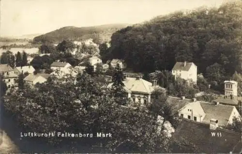 Foto Ak Falkenberg in der Mark, Blick über die Dächer