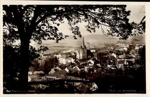 Ak Bad Freienwalde an der Oder, Blick vom Schlossberg aus, Kirche