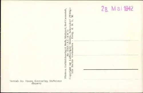 Ak Bad Staffelstein am Main Oberfranken, Fliegeraufnahme