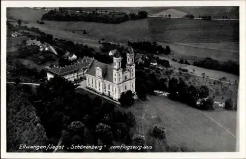 Ak  Schönenberg Ellwangen Jagst, Fliegeraufnahme