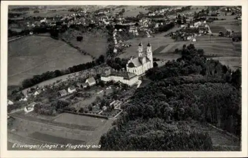 Ak Ellwangen an der Jagst Württemberg, Klosteranlage, Basilika St. Vitus, Fliegeraufnahme