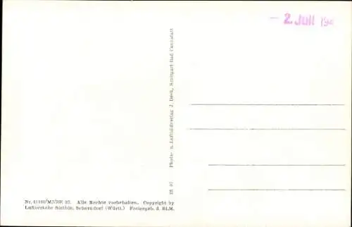 Ak Ansbach in Mittelfranken Bayern, Fliegeraufnahme