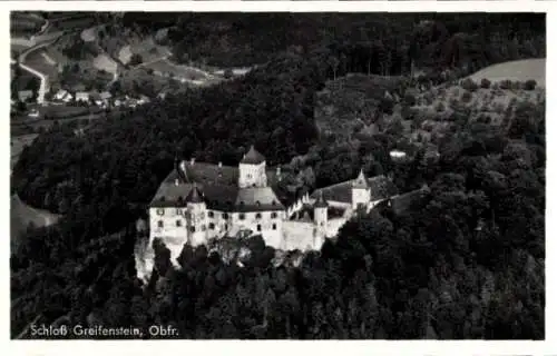 Ak Heiligenstadt in Oberfranken, Schloss Greifenstein, Fliegeraufnahme