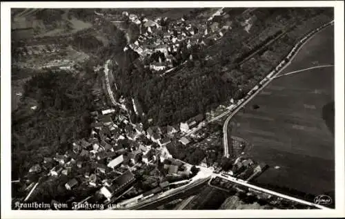 Ak Krautheim an der Jagst Baden, Fliegeraufnahme