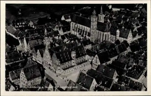 Ak Rothenburg ob der Tauber Mittelfranken, Fliegeraufnahme