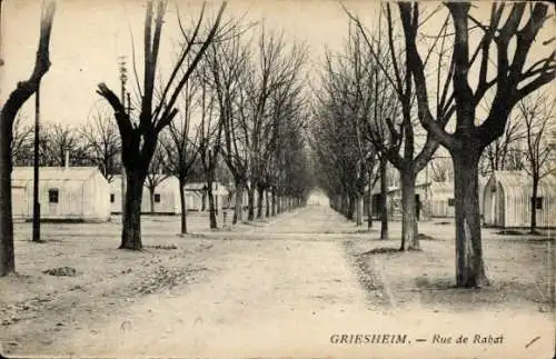 Ak Griesheim près Molsheim Elsass Bas Rhin, Rue de Rabat